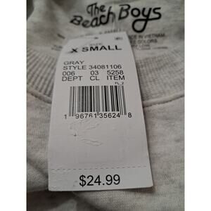 The Beach Boys Womens Gray X- Small Sweatshirt With Graphic Design Long Sleeves